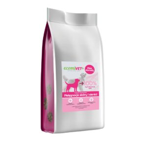 ecomiVET+ Hypoallergenic Skóra Sierść 1,5kg 100% hydrolizat Łosoś Biała Ryba