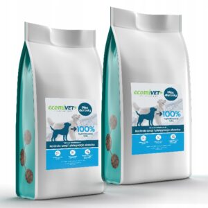 ecomiVET+ LOW FAT Waga Stawy 2X1,5kg PSY dieta 100% hydrolizat Biała Ryba