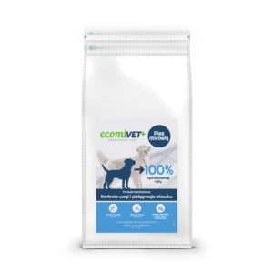 ecomiVET+ LOW FAT Waga Stawy 1 kg dieta dla psa 100% hydrolizat Biała Ryba