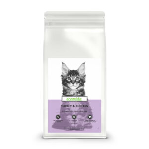 Sucha karma dla KOCIĄT Ecomida Connoisseur Bez Zbóż Indyk Kurczak 500g