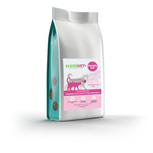 ecomiVET+ SKÓRA I SIERŚĆ 1,5 kg dieta Bez Zbóż KOTY 100% hydrolizat Kurczak Łosoś