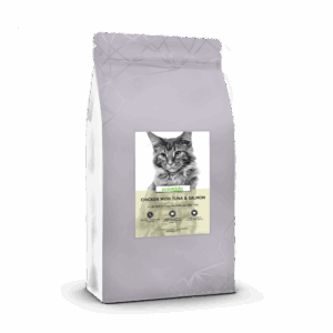 Ecomida Connoisseur Bez Zbóż Hypoallergenic Kura Tuńczyk Łosoś 5 kg sucha karma Kot Dorosły, Sterylizowany, Senior, Kule Włosowe, Indoor